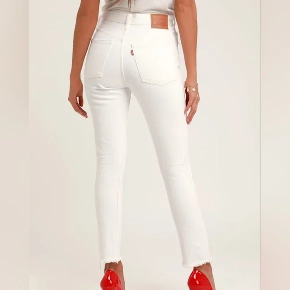 Levi's 501 High Rise Skinny In Cloud Over Sz 28 Nwt - Picture 2 of 15